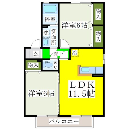 蒲池駅 徒歩55分 2階の物件間取画像